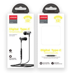 Joyroom EarBuds USB Type C JR-EC04 Black цена и информация | Теплая повязка на уши, черная | pigu.lt