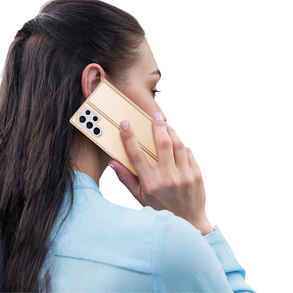 Dėklas telefonui Dux Ducis Skin Pro skirtas Samsung Galaxy S22 Ultra, auksinis kaina ir informacija | Telefono dėklai | pigu.lt