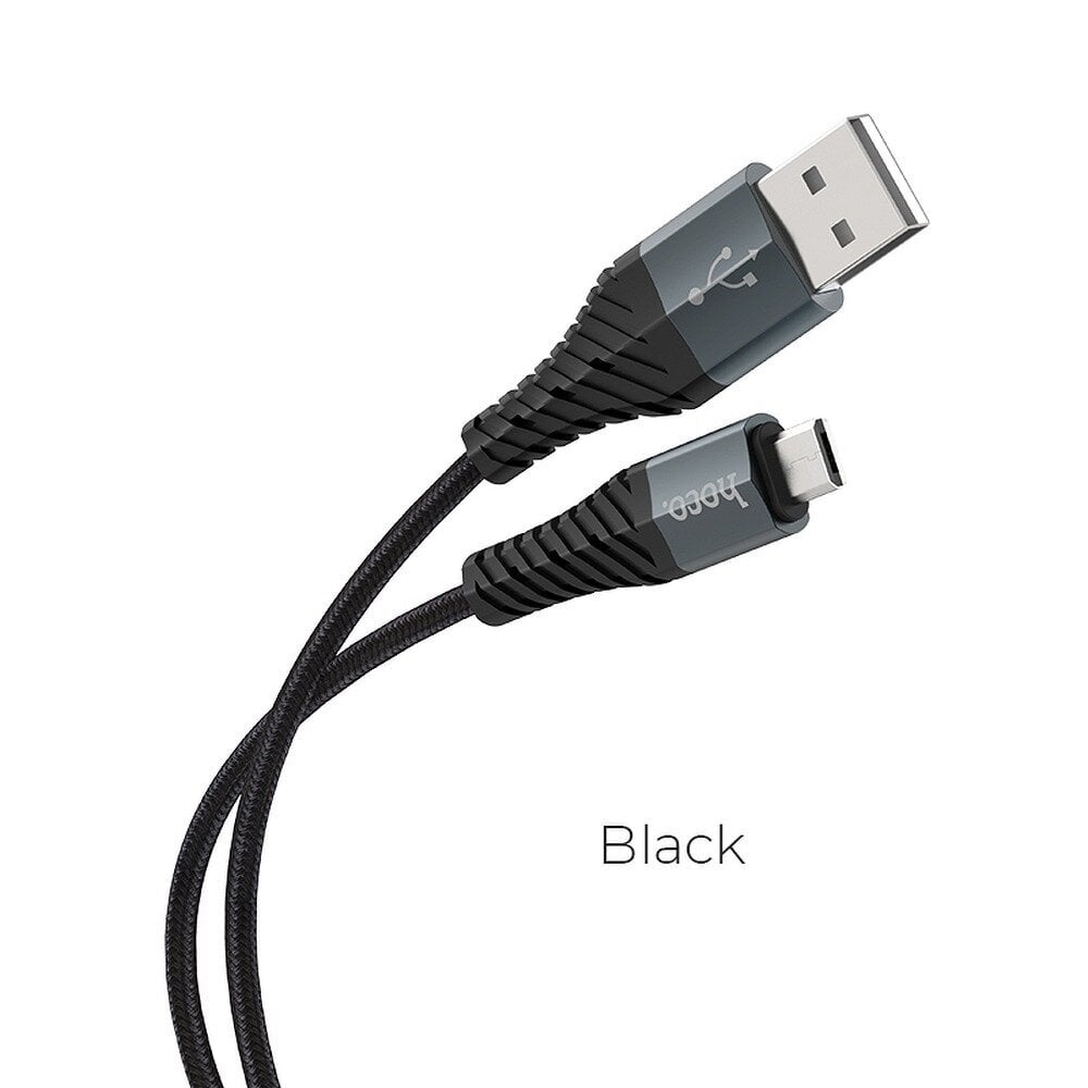 HOCO Cool krovimo ir duomenų perdavimo laidas, Micro USB, juodas цена и информация | Laidai telefonams | pigu.lt