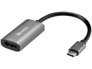 Sandberg 136-36, HDMI/USB-C цена и информация | Адаптеры, USB-разветвители | pigu.lt