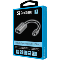 Sandberg 136-36, HDMI/USB-C цена и информация | Адаптеры, USB-разветвители | pigu.lt