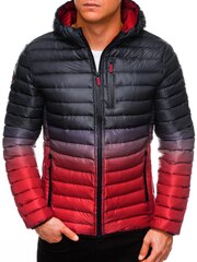 Куртка мужская переходная Ombre C319, чёрно-красная цена и информация | Мужские куртки | pigu.lt