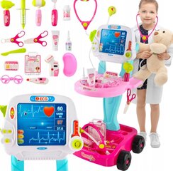 Mažojo daktaro rinkinys EKG vežimėlis su priedais kaina ir informacija | Žaislai mergaitėms | pigu.lt