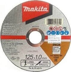 E-03040 Pjovimo diskas 125 X 1 MM RST/ metalui Makita kaina ir informacija | Šlifuokliai | pigu.lt