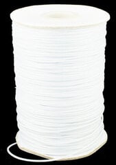 Vaškuota korėjietiška virvelė ~0,5mm balta 5m kaina ir informacija | Papuošalų gamybai, vėrimui | pigu.lt