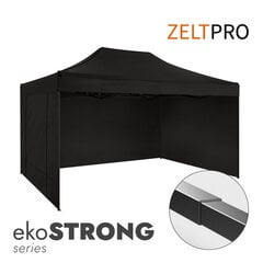 Prekybinė palapinė Zeltpro Ekostrong 3x4,5m, Juoda kaina ir informacija | Palapinės | pigu.lt