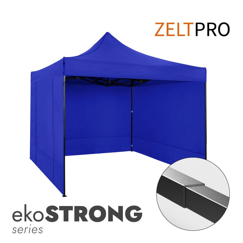 Prekybinė palapinė Zeltpro Ekostrong 3x3m, Mėlyna kaina ir informacija | Palapinės | pigu.lt