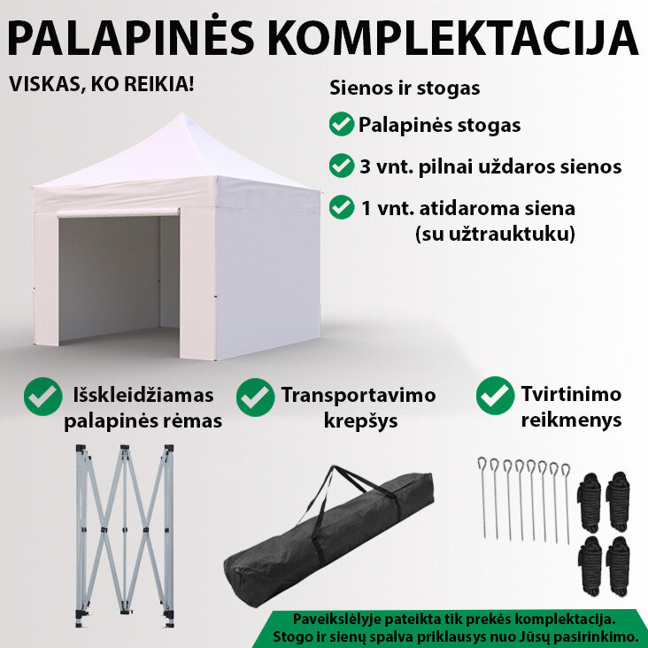 Prekybinė Palapinė Zeltpro PROFRAME Juoda, 2x2 цена и информация | Palapinės | pigu.lt