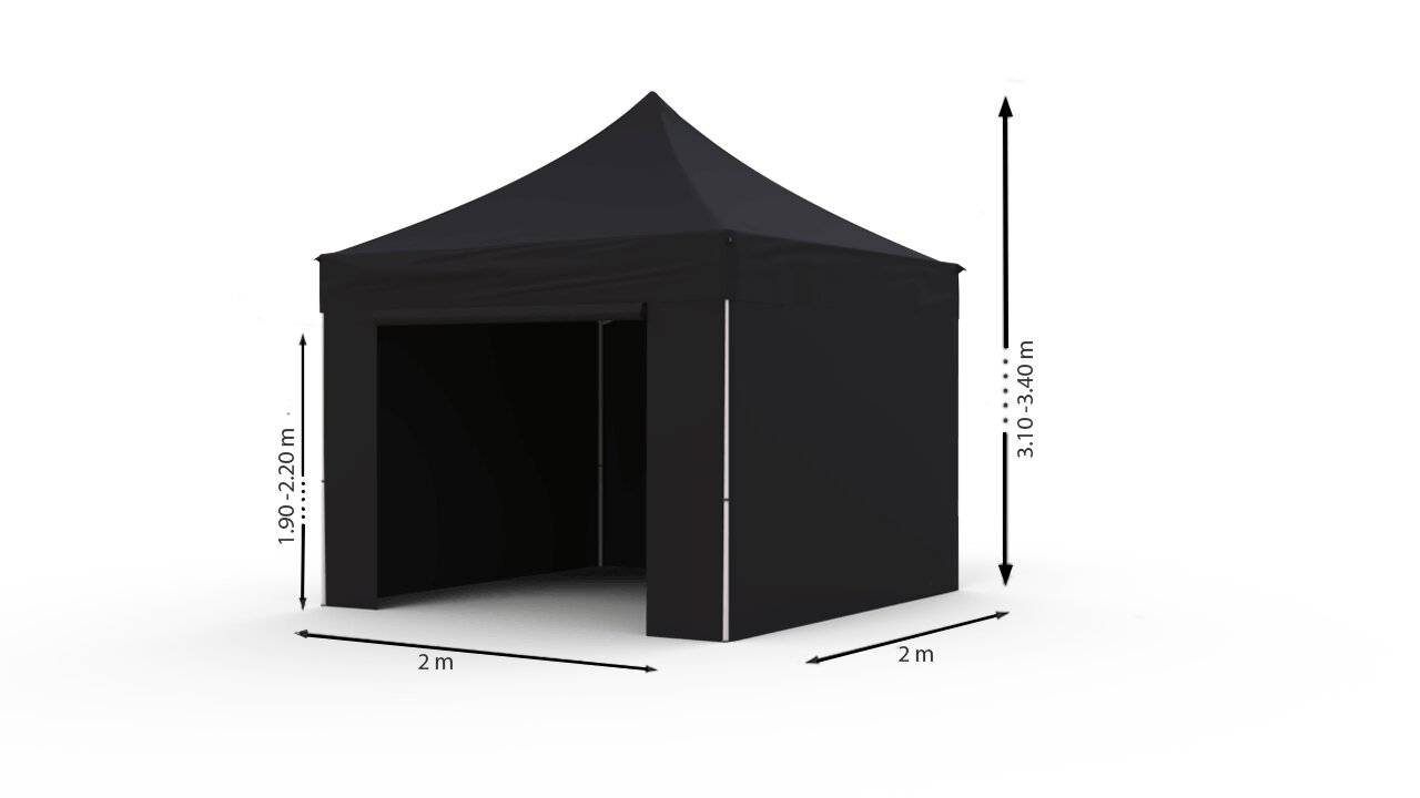 Prekybinė Palapinė Zeltpro PROFRAME Juoda, 2x2 цена и информация | Palapinės | pigu.lt