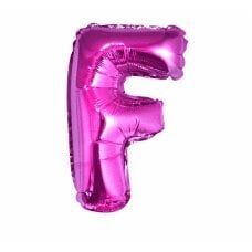 Folijos balionas F raidė, rožinis, 35 cm kaina ir informacija | Balionai | pigu.lt