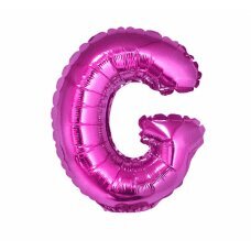 Folijos balionas raidė G, rožinis, 35 cm kaina ir informacija | Balionai | pigu.lt