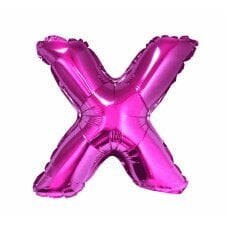 Folijos balionas raidė X, rožinė, 35 cm kaina ir informacija | Balionai | pigu.lt
