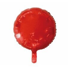 Folijinis balionas, apvalus, raudonas, 45 cm kaina ir informacija | Balionai | pigu.lt