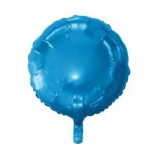 Folijinis balionas, apvalus, mėlynas, 45 cm kaina ir informacija | Balionai | pigu.lt