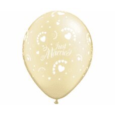 Воздушные шары Молодожены с сердечками, 25 шт цена и информация | Шарики | pigu.lt