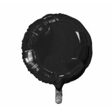 Folijinis balionas, apvalus, juodas, 45 cm kaina ir informacija | Balionai | pigu.lt