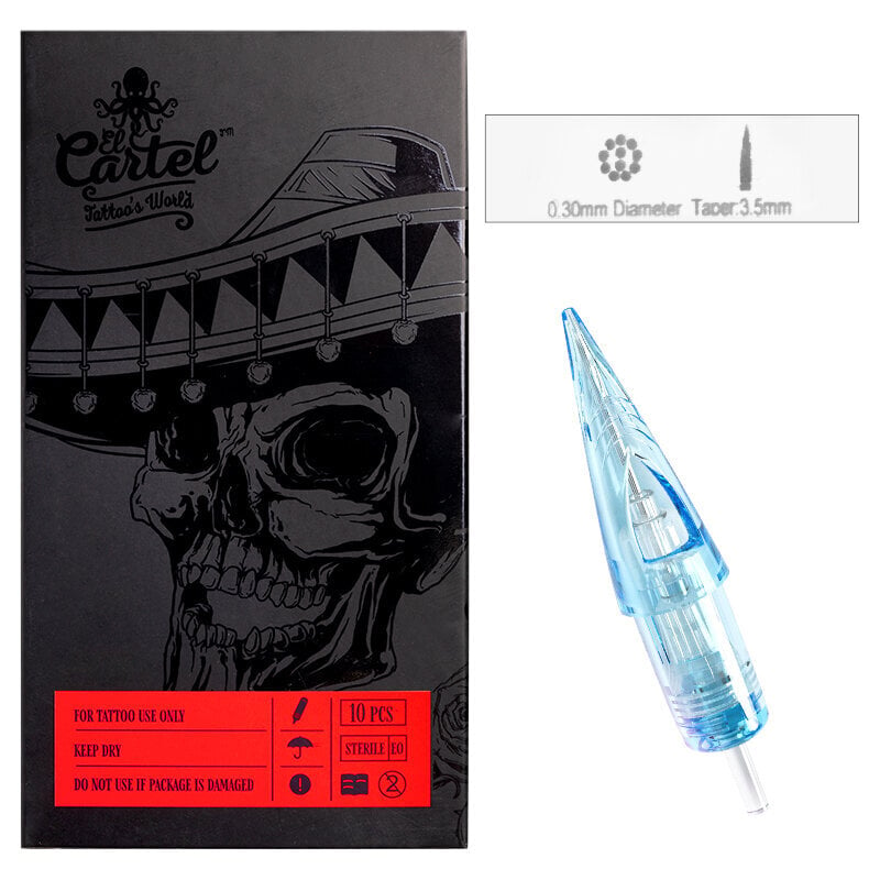 Kartridžas tatuiruotėms atlikti EL Cartel 0,30mm/11RS Shader/10 vnt/. цена и информация | Baldai grožio salonams | pigu.lt