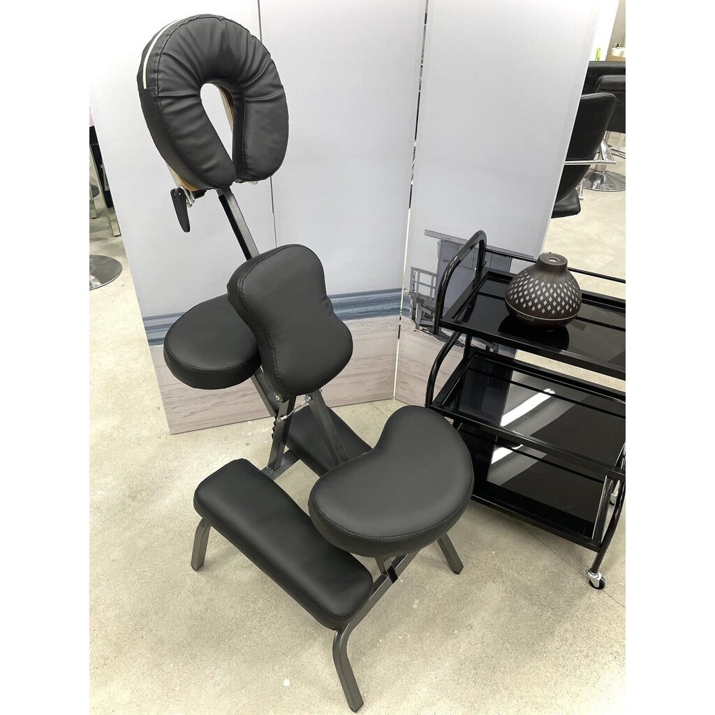 Sulankstoma nešiojama kėdė Pro ink 1811B, juoda kaina ir informacija | Baldai grožio salonams | pigu.lt