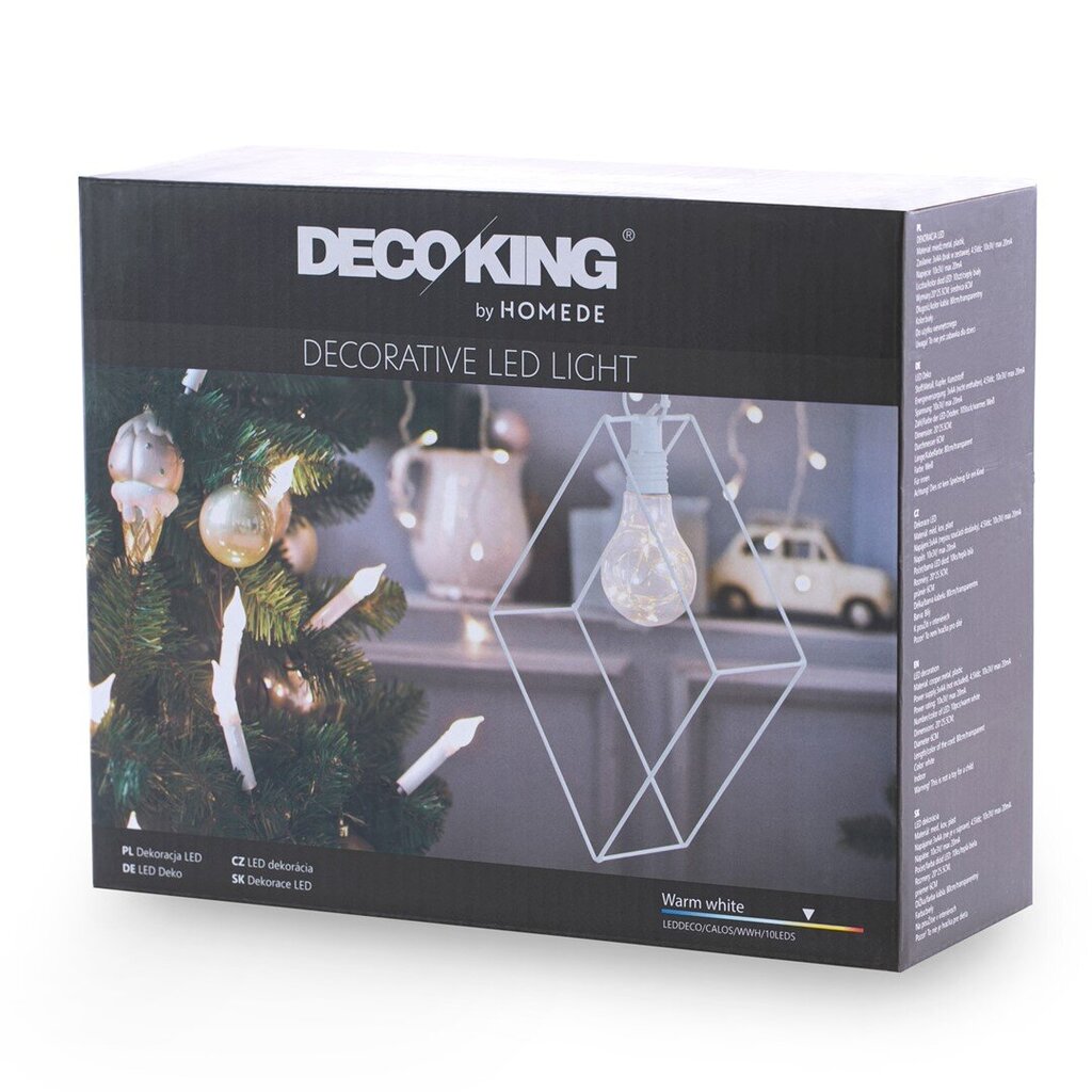 DecoKing LED dekoratyvinis šviestuvas Calos 18x22 kaina ir informacija | Kalėdinės dekoracijos | pigu.lt