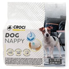 Croci Dog Nappy sauskelnės šunims, L dydis, 34-48cm, 10vnt. kaina ir informacija | Priežiūros priemonės gyvūnams | pigu.lt