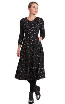Черное платье - миди с карманами, Z - 22475 A цена и информация | Платья | pigu.lt