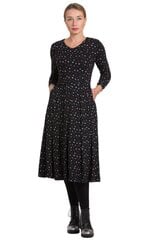 Черное платье - миди с карманами, Z - 22475 A цена и информация | Платья | pigu.lt