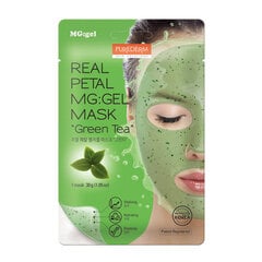 Purederm Гелевая маска MG: True Petal “Зеленый чай” цена и информация | Маски для лица, патчи для глаз | pigu.lt
