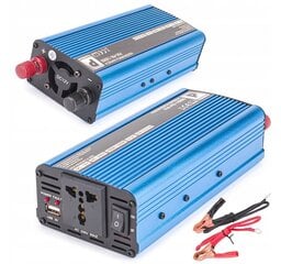 Įtampos keitiklis, konverteris PowerMat 1500W / 12V kaina ir informacija | Įtampos keitikliai | pigu.lt