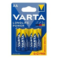 Щелочные батарейки Varta AA Longlife Power (6 шт.) цена и информация | Батарейки | pigu.lt