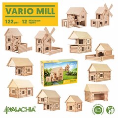 Деревянный конструктор Vario Mill 122 шт цена и информация | Конструкторы и кубики | pigu.lt
