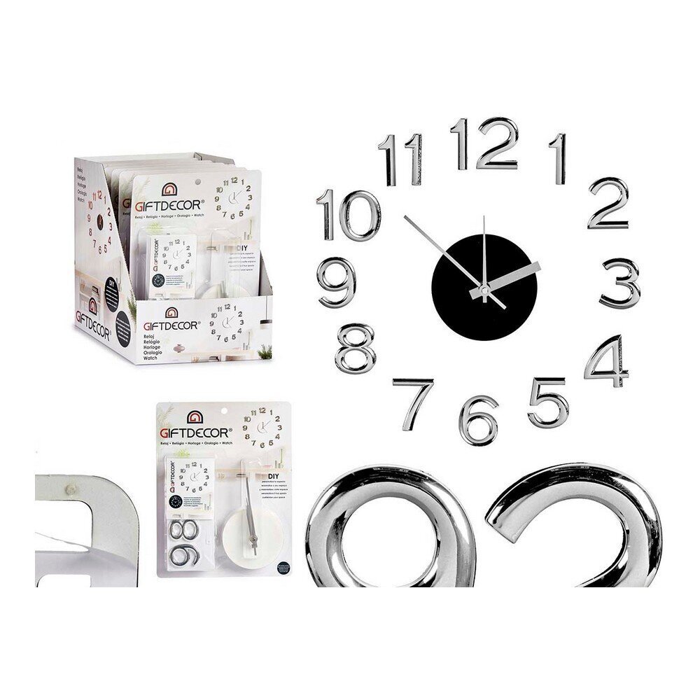 Sieninis laikrodis Gift Decor, sidabrinis kaina ir informacija | Laikrodžiai | pigu.lt