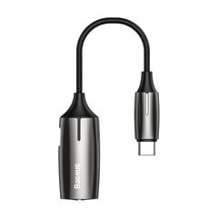 Переходник с USB Type C на USB Type C Baseus Audio Converter L60S (гнездо) + разъем для наушников 3.5 мм (гнездо) тусклость (CATL60S-A0A) цена и информация | Кабели для телефонов | pigu.lt