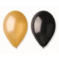 Balionai Beauty & Charm, 30 cm, 3 vnt. auksinės spalvos, 2 vnt. juodas kaina ir informacija | Balionai | pigu.lt