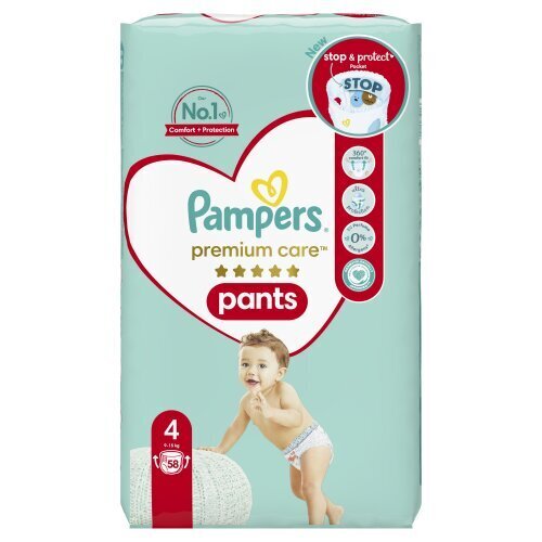 Sauskelnės-kelnaitės PAMPERS Premium Care Pants, 4 Dydis, 116 vnt. цена и информация | Sauskelnės | pigu.lt