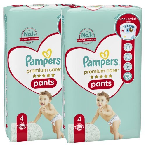 Подгузники-трусики PAMPERS Premium Care Pants, размер 4, 116 шт. цена |  pigu.lt