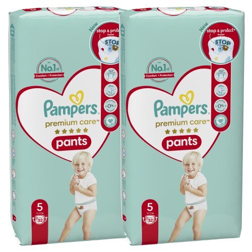 Sauskelnės-kelnaitės PAMPERS Premium Care Pants, 5 Dydis, 104 vnt. kaina ir informacija | Sauskelnės | pigu.lt