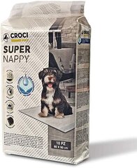 Croci Super Nappy коврики, 60x90см, 10шт. цена и информация | Средства по уходу за животными | pigu.lt