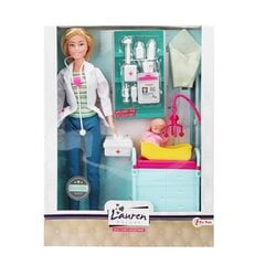Кукла Lauren доктор с аксессуарами цена и информация | Игрушки для девочек | pigu.lt