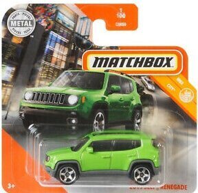 Automobilio modeliukas Matchbox 2019 Jeep Renegade, žalias kaina ir informacija | Žaislai berniukams | pigu.lt