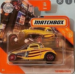 Automobilio modeliukas Matchbox 33 Ford Coupe, geltonas kaina ir informacija | Žaislai berniukams | pigu.lt