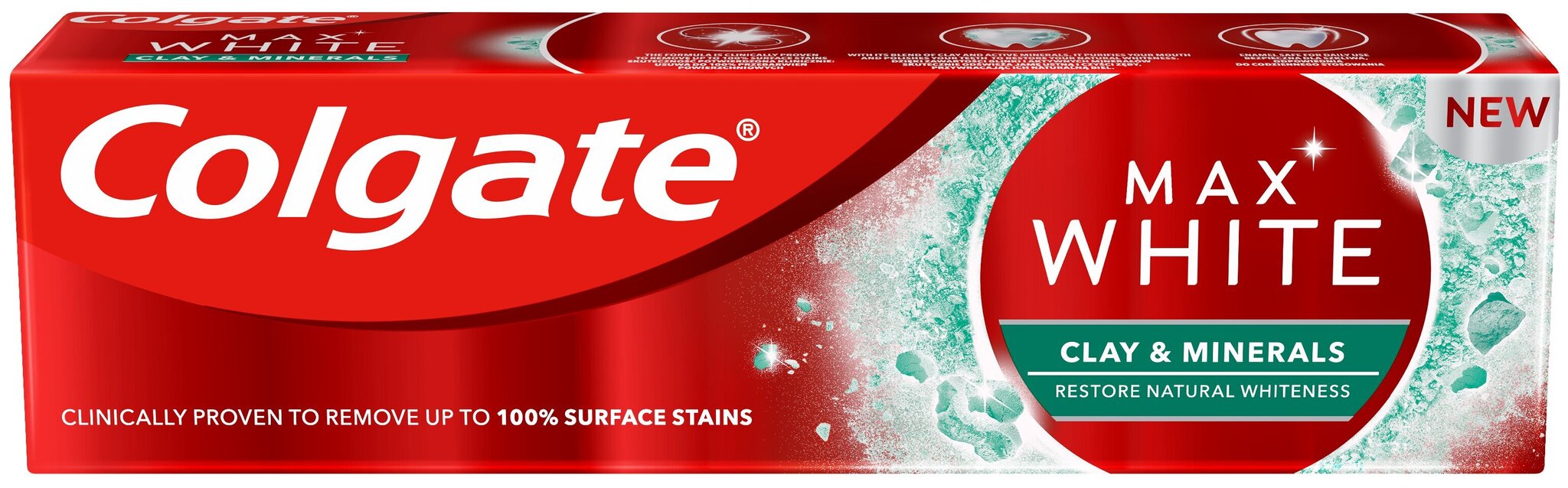 Dantų pasta Colgate Max White Clay&Minerals 75ml kaina ir informacija | Dantų šepetėliai, pastos | pigu.lt