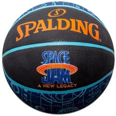 Баскетбольный мяч Spalding Space Jam Court, размер 6, черный и синий цена и информация | Баскетбольные мячи | pigu.lt