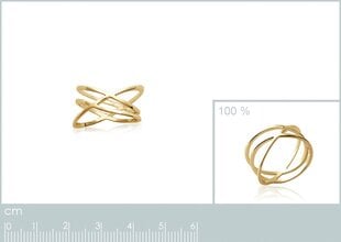 Кольцо с золотым покрытием 750°, 16.5, произведено во Франции цена и информация | Кольца | pigu.lt