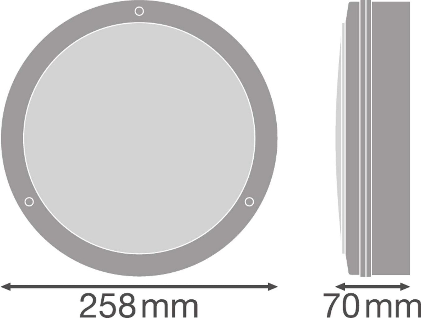 Plafoninis sieninis ir lubinis šviestuvas Ledvance Surface Bulkhead 250, 10W, 3000K, 800lm цена и информация | Lubiniai šviestuvai | pigu.lt