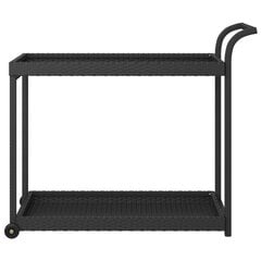 vidaXL Baro vežimėlis, juodas цена и информация | Стулья для кухни и столовой | pigu.lt