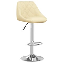 vidaXL Baro kėdės, kreminės spalvos, 2vnt. kaina ir informacija | Virtuvės ir valgomojo kėdės | pigu.lt