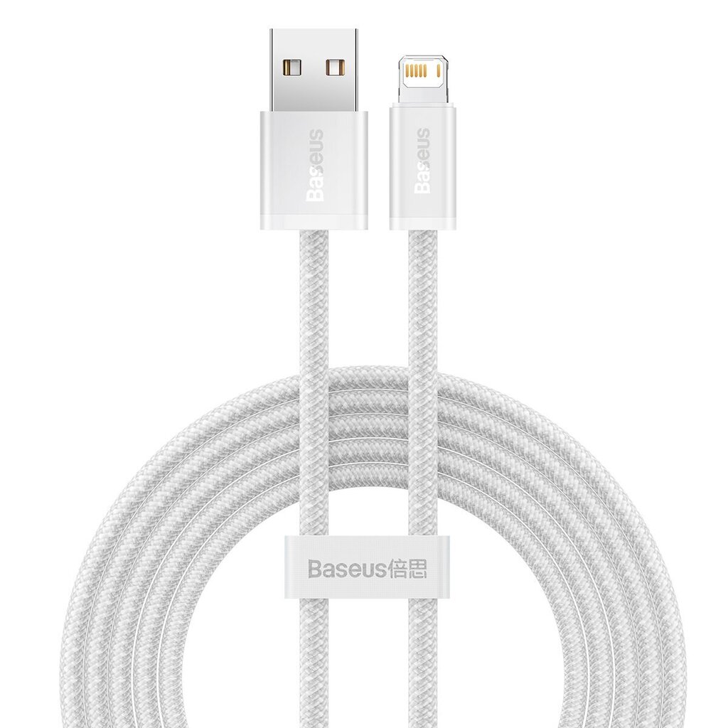Telefono laidas Baseus Dynamic cable USB to Lightning, 2.4A, 1m, baltas цена и информация | Laidai telefonams | pigu.lt