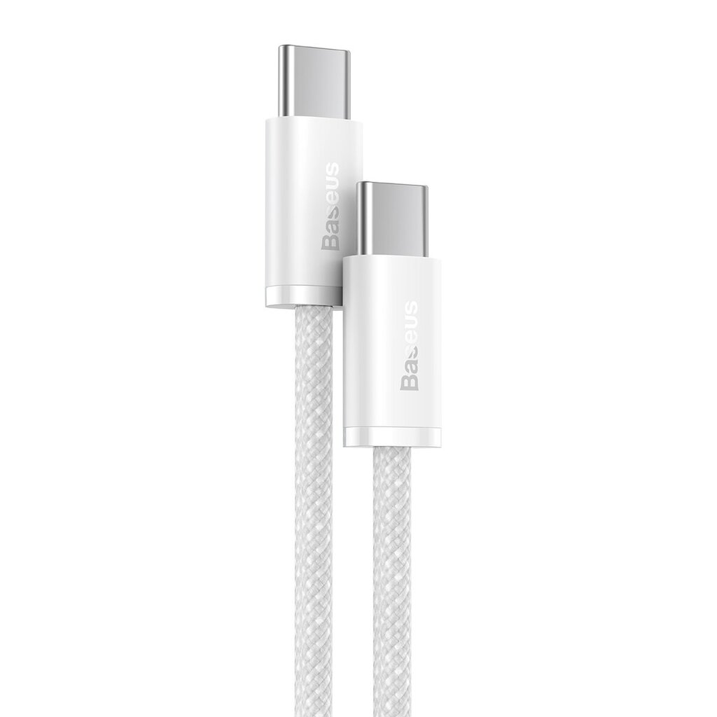 Cable USB-C to USB-C Baseus, 100W, 1m (white) kaina ir informacija | Laidai telefonams | pigu.lt