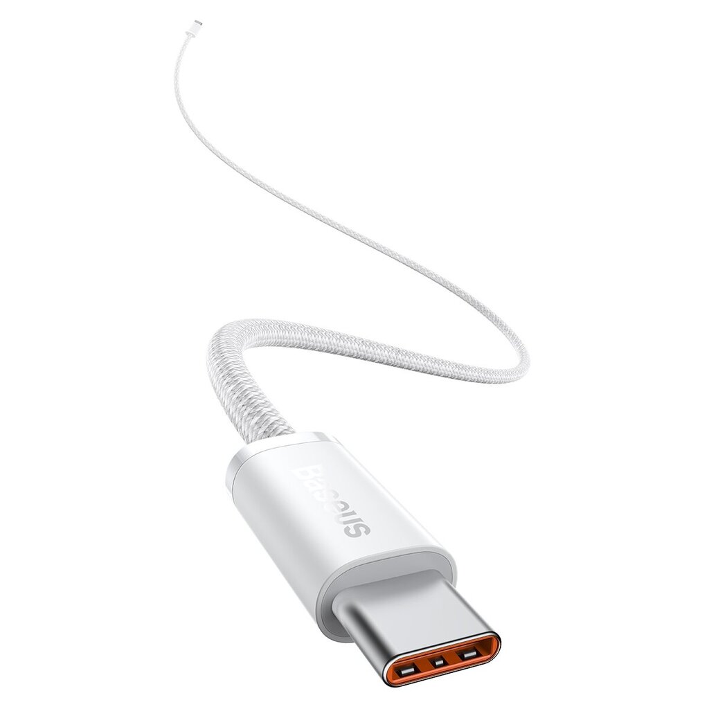 Cable USB-C to USB-C Baseus, 100W, 1m (white) kaina ir informacija | Laidai telefonams | pigu.lt