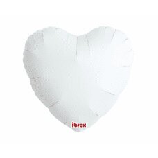 Гелиевый воздушный шарик Ibrex «Сердце», белый, 35 см, 5 шт. цена и информация | Шарики | pigu.lt